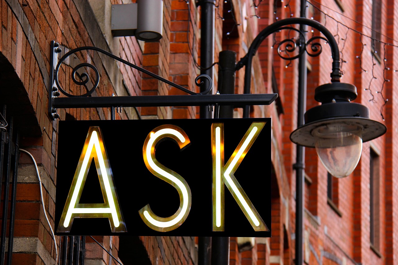ask light up sign